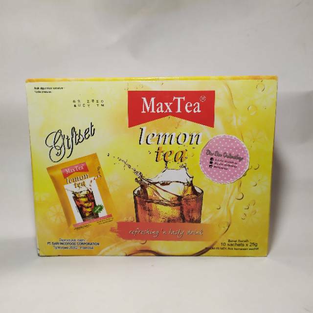 

Max Tea Lemon Tea GIFT SET EDISI TERBATAS isi 10 sachet