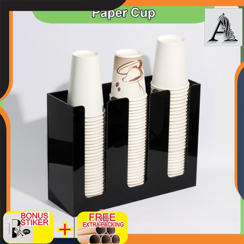

Promo Cup Dispenser Sederhana 3 Slot Ukuran 9 Oz - Hitam