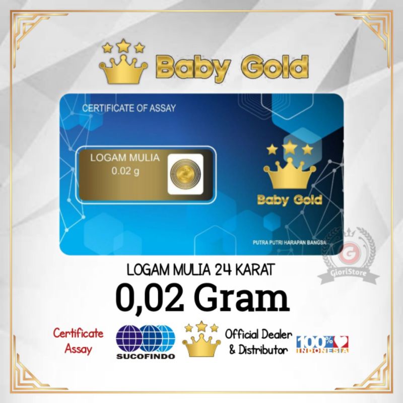 EMAS MINI 0.02 GRAM LOGAM MULIA 24 KARAT DIJAMIN ASLI ORIGINAL