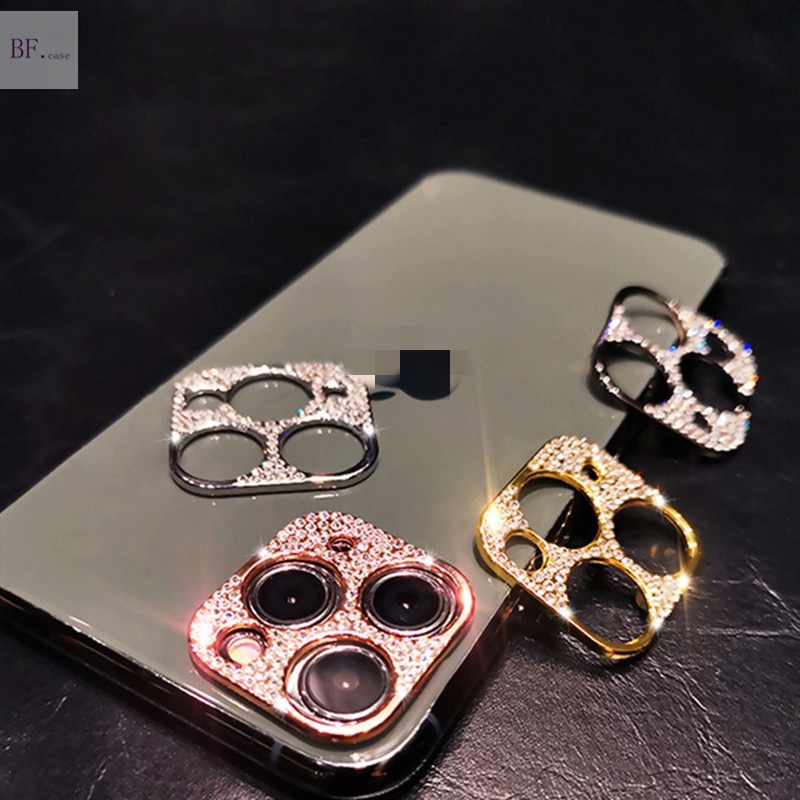 Berlian 3D Untuk Iphone 11pro Perlindungan Lensa 11pro 11promax 12 12pro 12promax 13 13pro 13promax Metal Frame Phone Camera Case