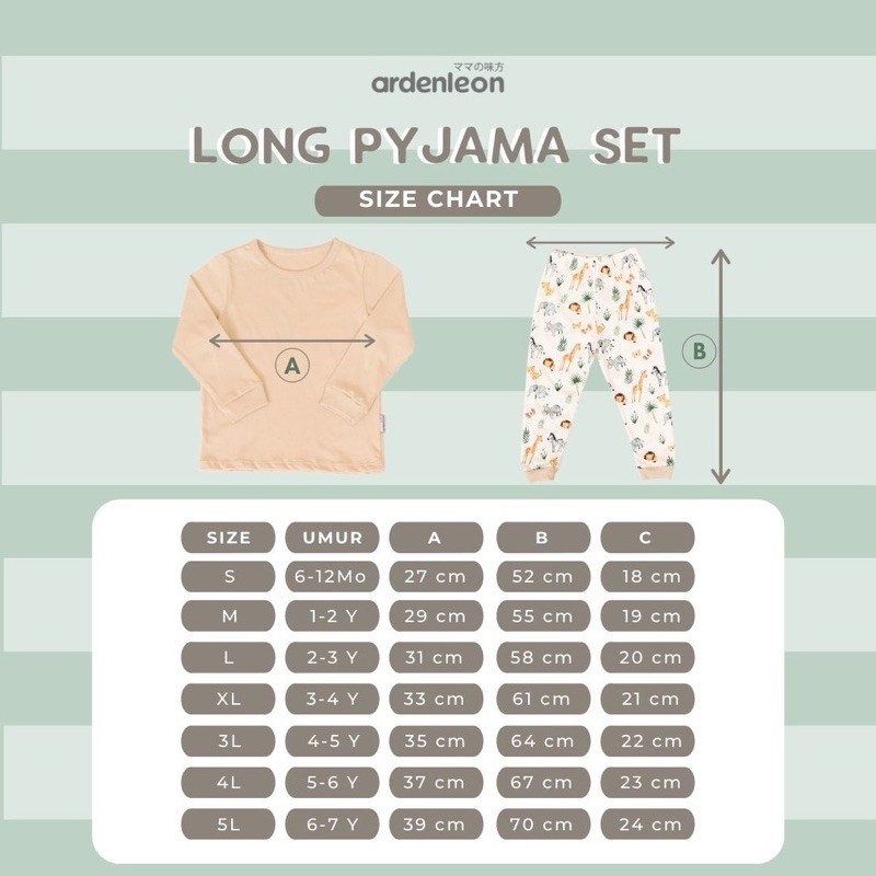 arden leon long pyjama set