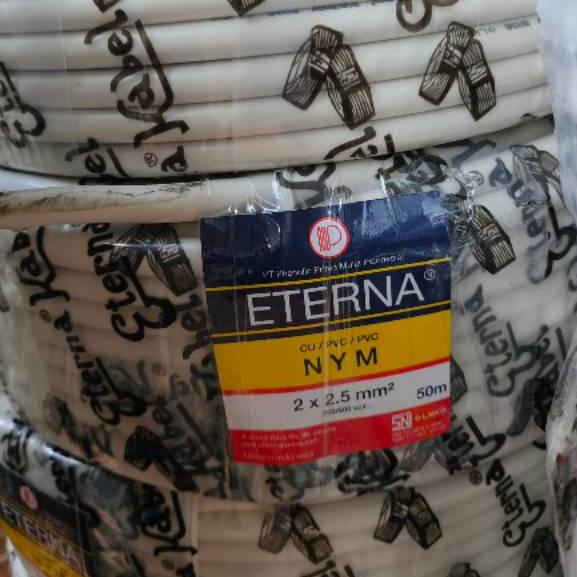    terkini       kabel listrik eterna 2x2 5 mm kawat tembaga murni  permeter  60 