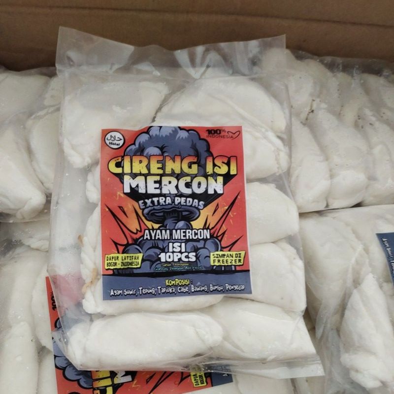 

cireng mercon isi ayam extra pedas 10 pcs