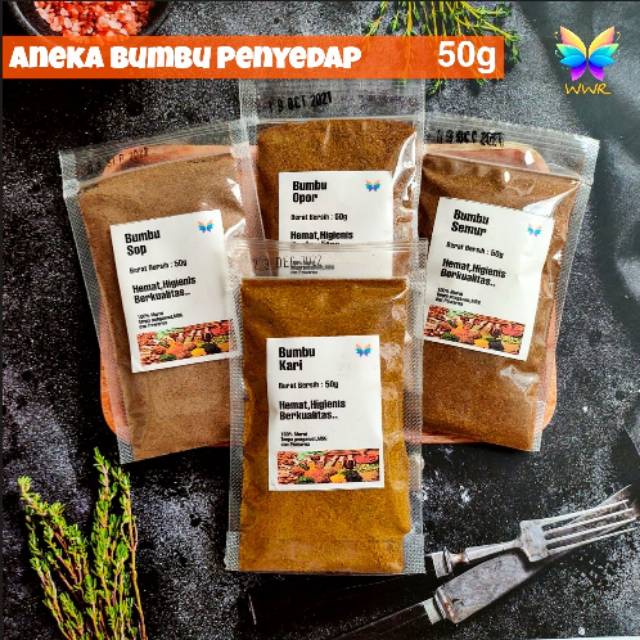 

Bumbu penyedap BUBUK KARI / SEMUR / OPOR / SOP 50g ✓PREMIUM #WarnaWarniRempah