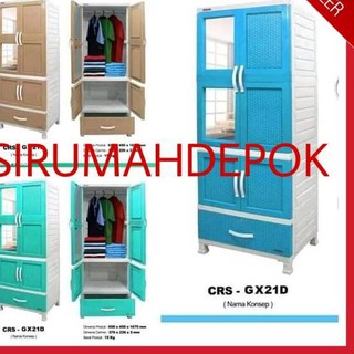 Model Baru Lemari  Plastik  Napolly CRS GX21D Gantungan  