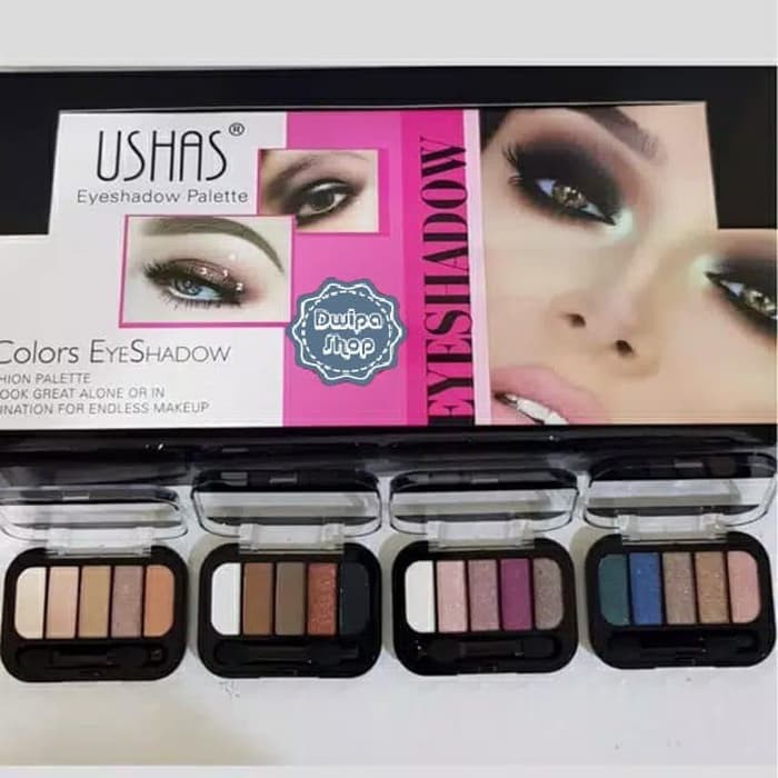 EYESHADOW MINI USHAS PALLETE 5 COLOR BPOM USHAS 5 WARNA ORIGINAL