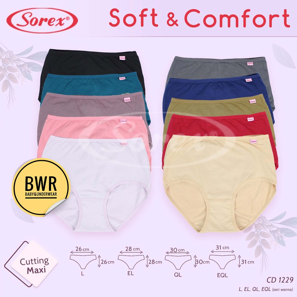 CD SOREX  1229 Maxi JUMBO / Celana Dalam Wanita SOREX 1229 Soft &amp; Comfort | Bwr