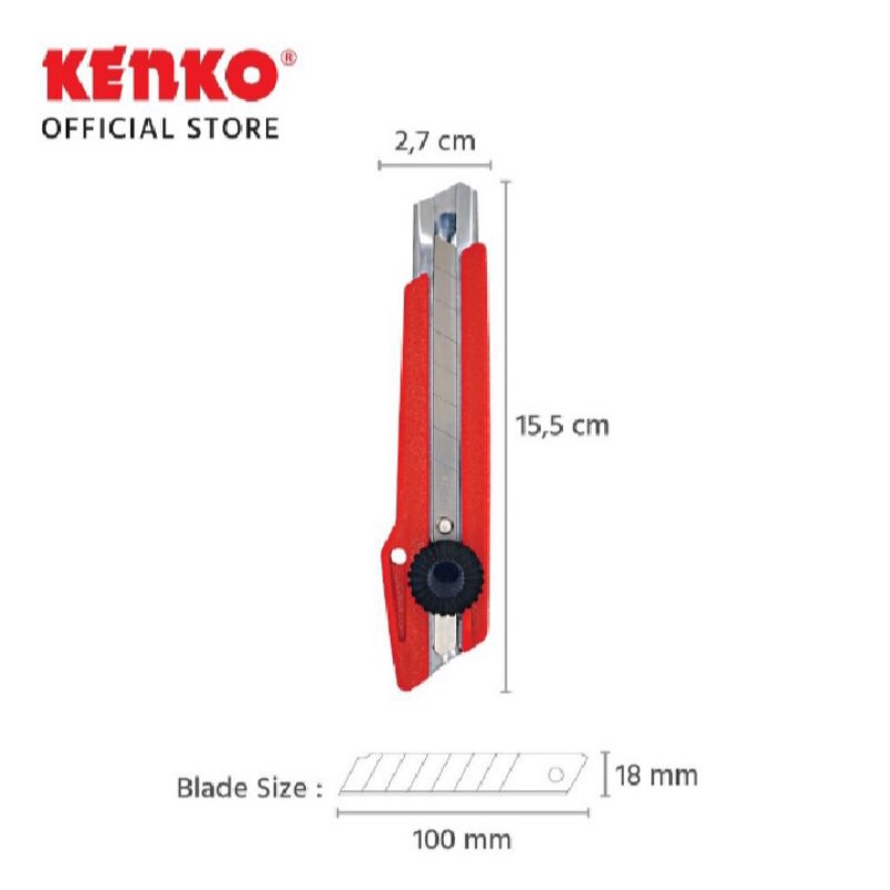

Cutter Kenko L-500 Besar Tajam Stainless L500/Pisau/Kater