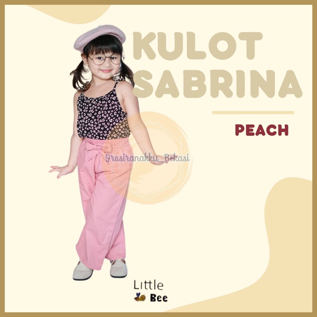 Kulot Anak Polos Sabrina Littlebee Junior Warna Peach Size 2-6Tahun