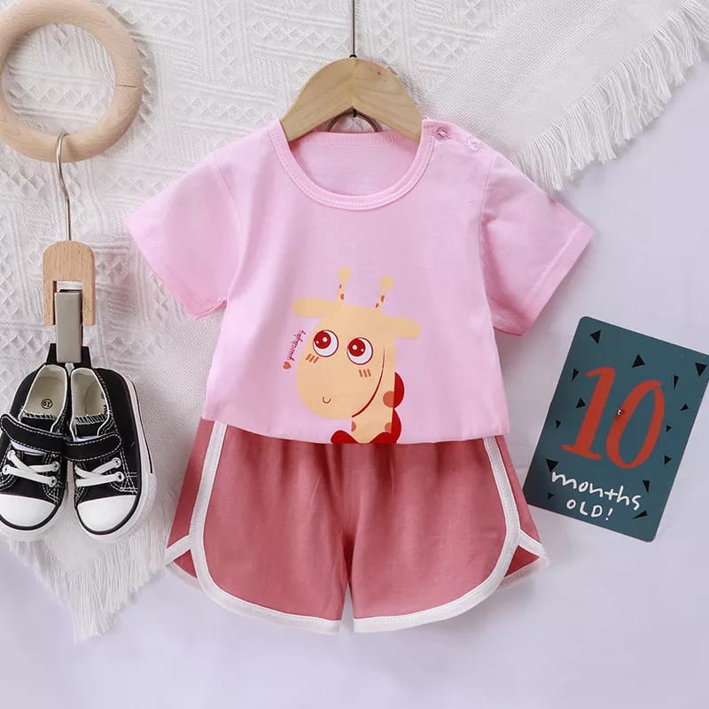 Setelan anak import motif karakter baju bayi newborn set baju celana terbaru
