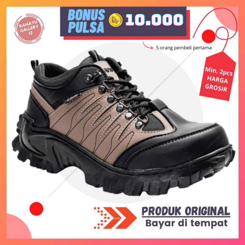 Lavio G22 Sepatu Safety Pria Sol Karet Lentur Anti Licin