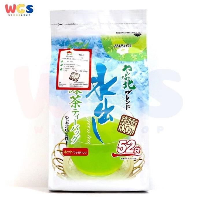 

Jual Harada Tea Bag Yabukita Blend Iced Green Tea 208 Gr - 52 Pack Teh