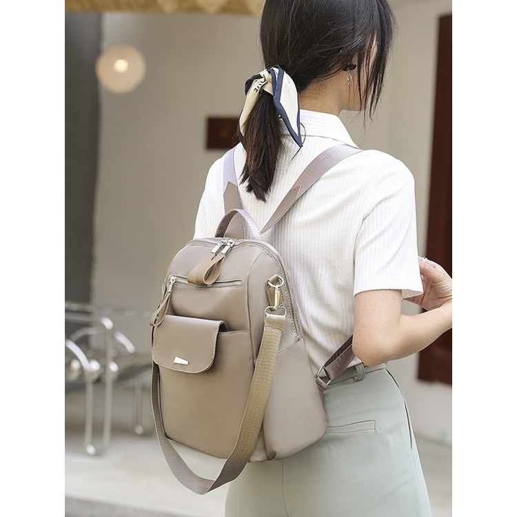 BJ31539 - BLACK/GRAY - TAS RANSEL PUNGGUNG BACKPACK NYLON RINGAN SERBAGUNA TAS WANITA FASHION IMPORT TERMURAH TERLARIS TERBARU BAGSTORE JAKARTA TAS BATAM LT1539 CR7580 BQ3312 JT09958