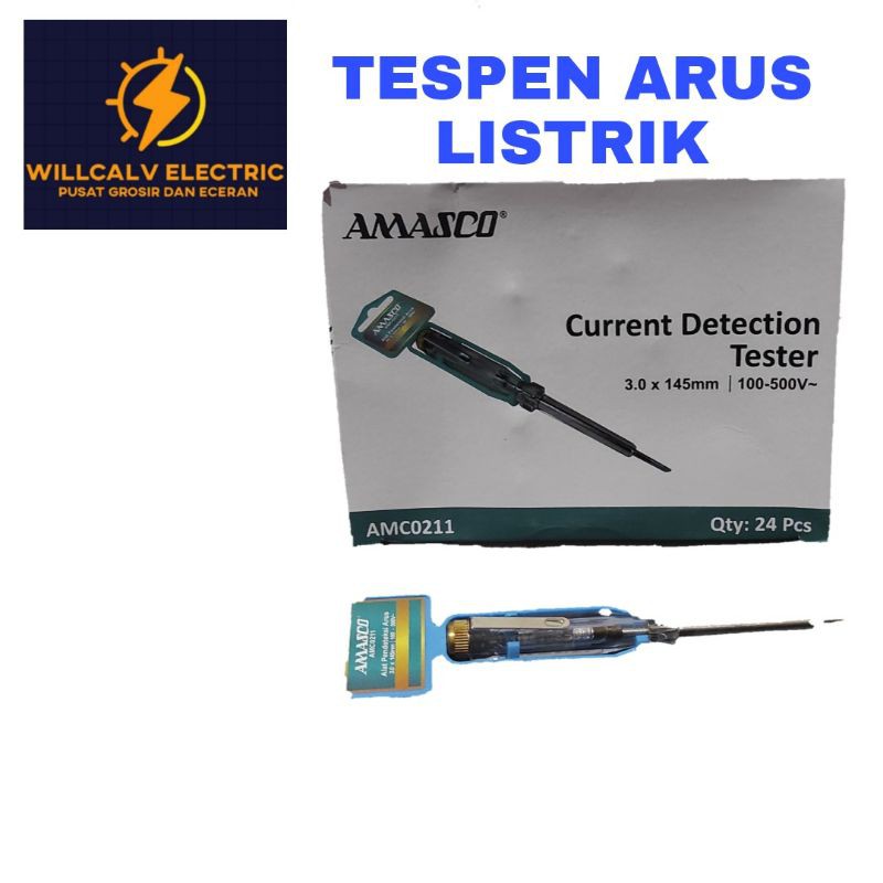 1 BOX ISI 24 PC TESPEN ARUS LISTRIK / TESPEN LISTRIK AMASCO AC 100-500V~