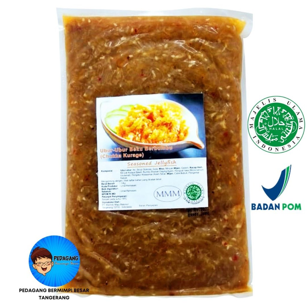 Chuka Kurage 1KG Halal MUI / Salad Ubur-ubur Jellyfish 1 KG