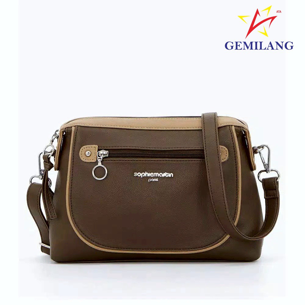 TAS SOPHIE MARTIN NOELLE T5767B7 COKLAT KULIT IMPORT/TAS WANITA/TAS IMPORT/TAS KULIT COKLAT