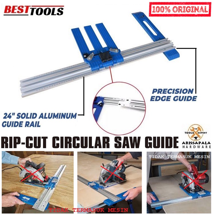 Rip-Cut Circular Saw Guide Precision Edge Frame Saw Guide Fence Mal Dudukan Mesin Circular Saw