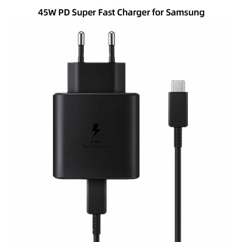 Super Fast Charging travel adaptor 45W Charger Samsung Galaxy S21 Ultra S20+ Note 10 Plus  USB-C TO C