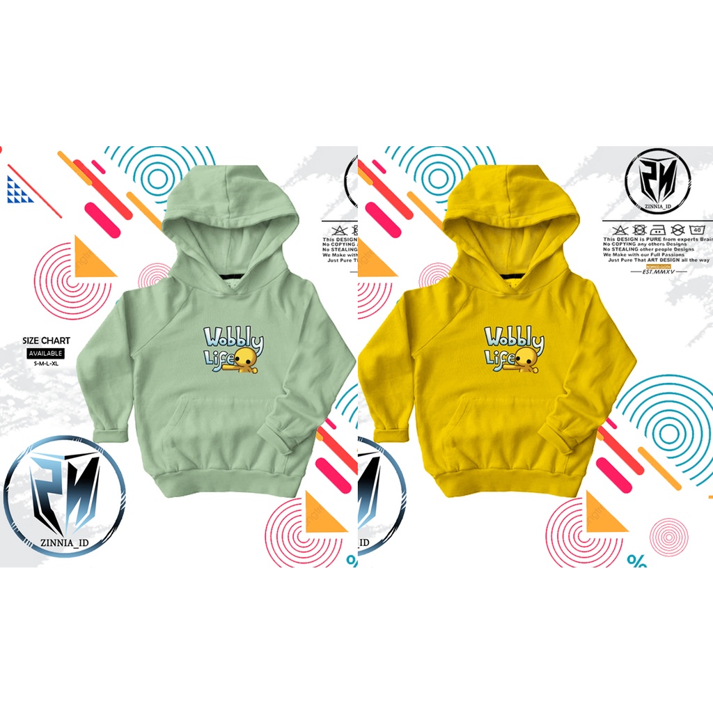 JAKET HOODIE ANAK ANIME KARTUN GAME WOBBLY LIFE