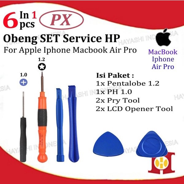 Obeng Set Tool Repair Service Kit Set Pembuka LCD Iphone Mac Air Pro