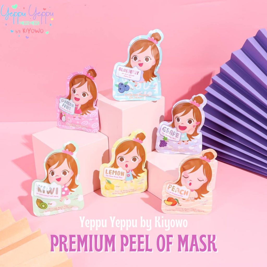YEPPUYEPPU PEEL OFF MASK BY KIYOWO / MASKER WAJAH PEEL OFF YEPPUYEPPU KIYOWO 15 GRAM
