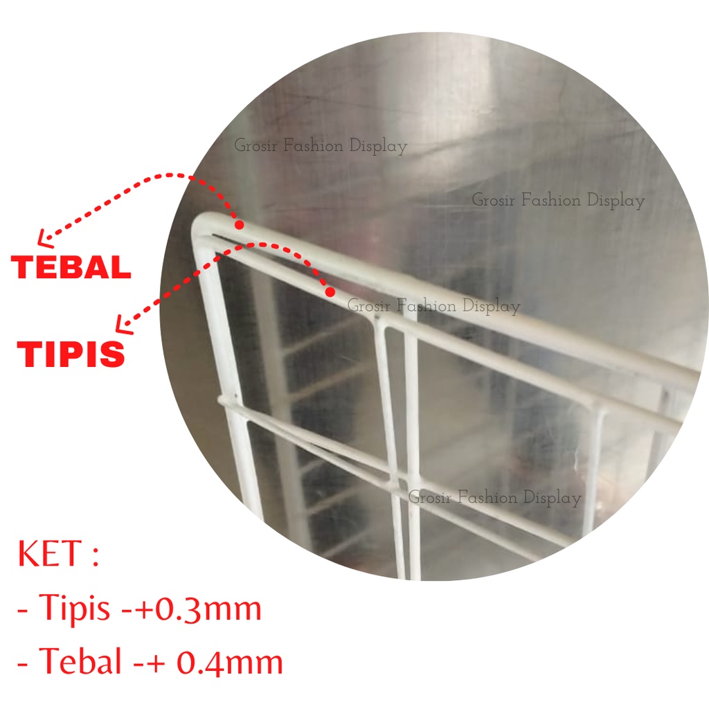 Ram Jaring Kawat Putih 75 x 115 Pajangan Aksesoris Dinding Pajangan Pot Gantung-BH