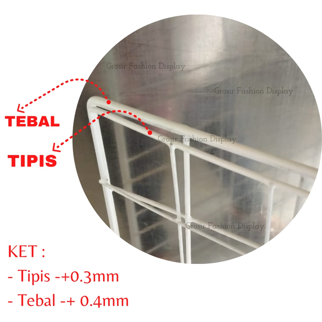 Ram Jaring Kawat Putih  45 x 95 Ram Grid Wall Warna PutihPot Gantung Pajangan Acc(BH)
