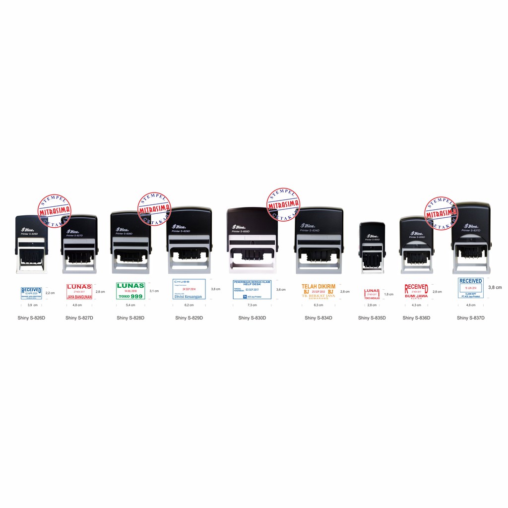 

Stempel Shiny custom bentuk persegi dengan Tanggal ditengah