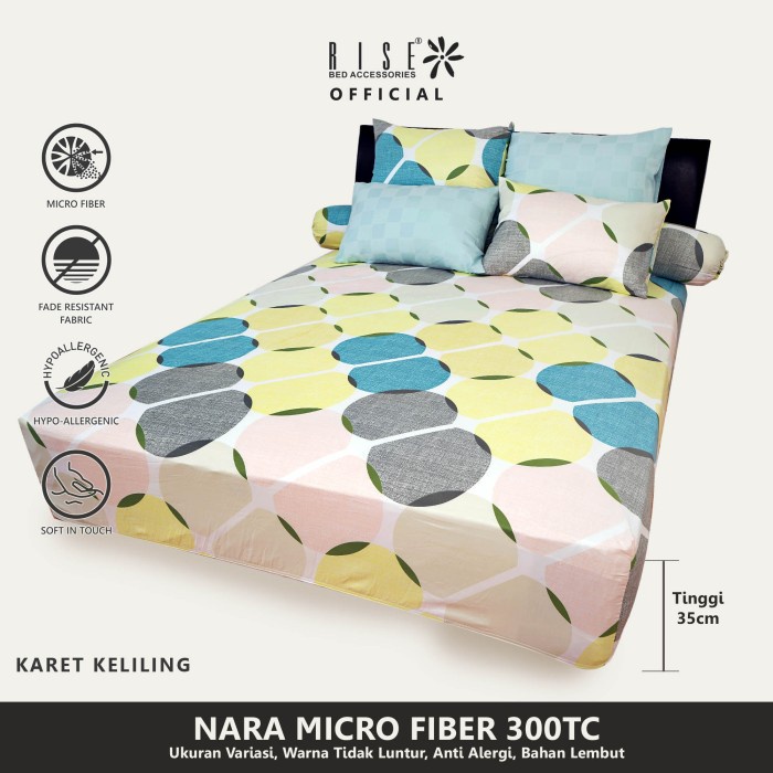 Rise Sprei Microfiber Motif Nara 300TC