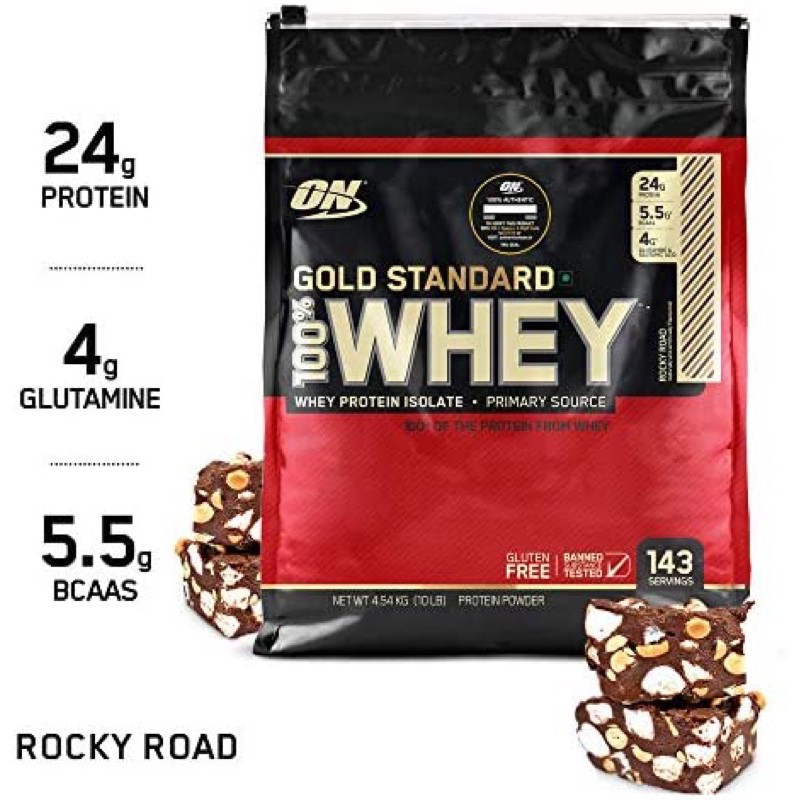 ON WHEY GOLD STANDARD 10 LBS OPTIMUM NUTRITION SUPLEMEN SUSU FITNES FITNESS TINGGI PROTEIN GYM