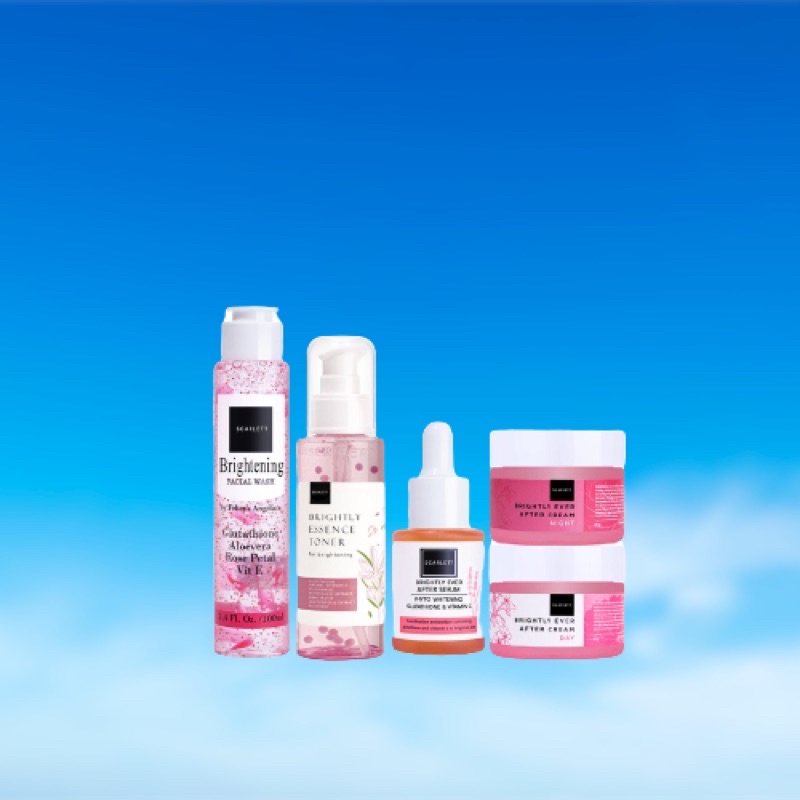 (BISA COD) [Buy 1 Get gift] SCARLETT WHITENING BRIGHTLY YOUR SKIN SPECIAL PACKAGE