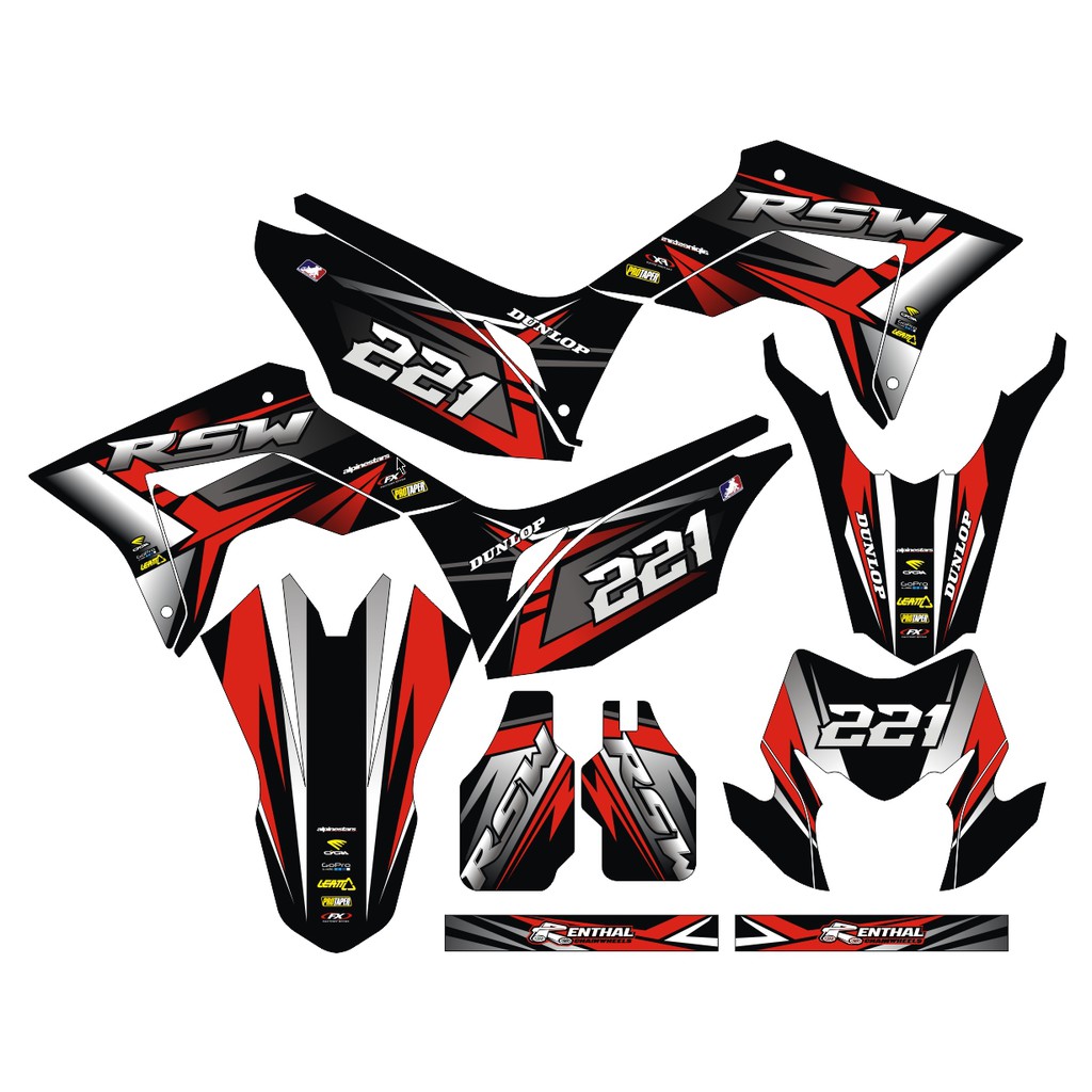 Sticker DECAL CRF 150 L Bisa Custom Stiker Honda CRF 150 L  (7)