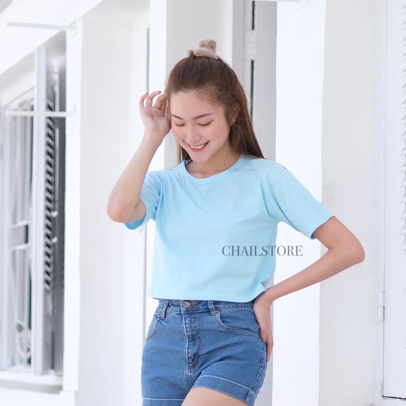 CROP TEE POLOS / BASIC TEE OVERSIZED WANITA COTTON COMBED 30s