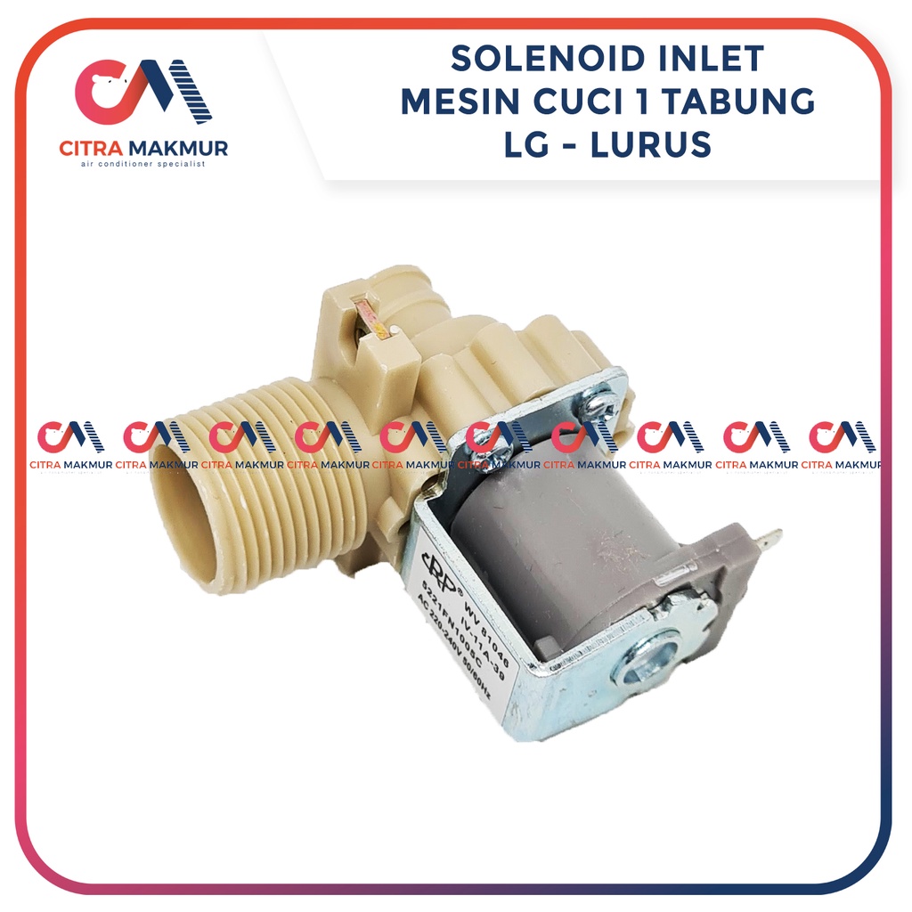 Solenoid Valve Inlet Mesin Cuci LG otomatis 1 tabung bengkok air masuk atas 5221FN1005C