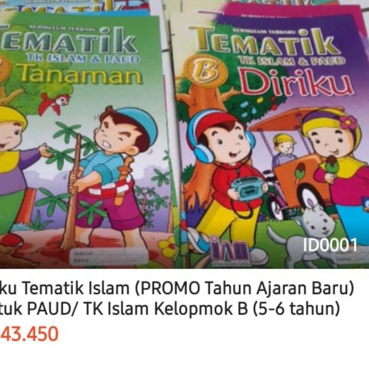 

Hot Sale BUKU TEMATIK ISLAM TK/PAUD kelompok A/B ~