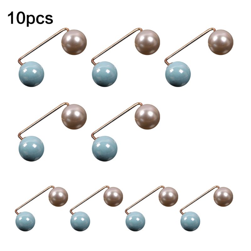 Siy 10pcs / Pak Bros Pin Boutonniere Mutiara Imitasi Simple Aksesoris Scarf Wanita