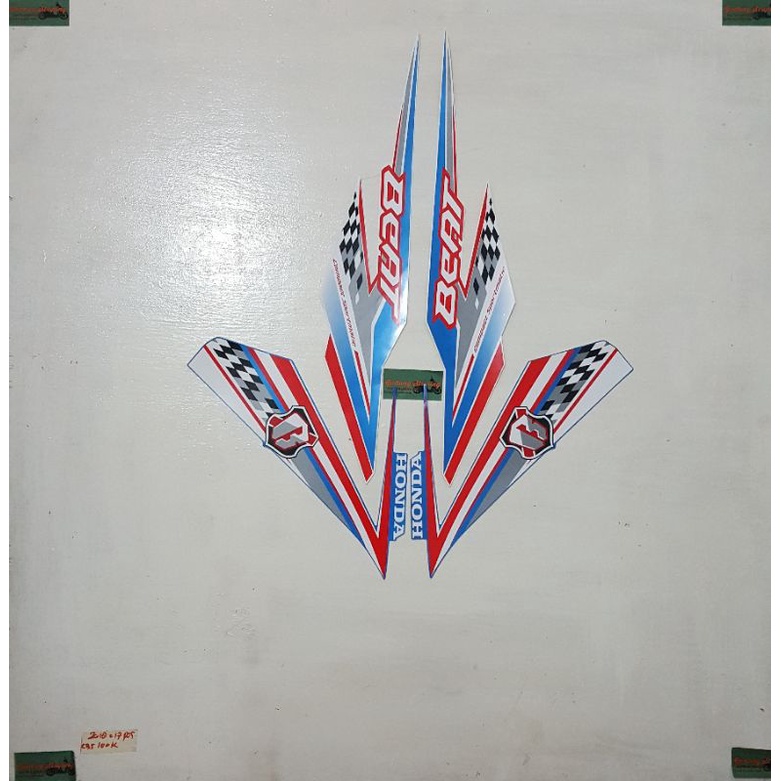 Striping honda Beat eSP CBS 2018 Biru Putih original 1000% NOS