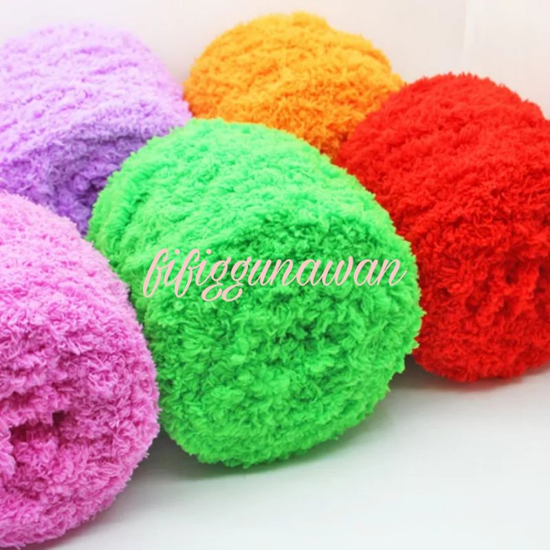 [100gr] coral fleece yarn - benang rajut handuk - benang rajut handuk berbulu bulu - benang rajut bon bon CFY3 - fluffy towel yarn - poppy yarn - fleece yarn - benang bulu import - benang handuk import