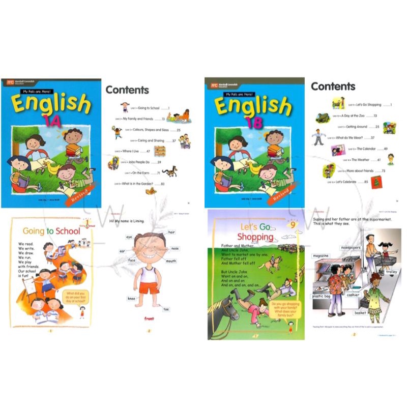 My pals english Textbook and workbook 1A 1B second(bekas)