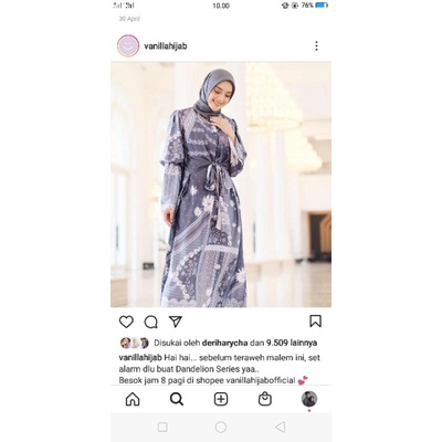 dandelion Dress vanilla hijab navy size L preloved vanilla hijab