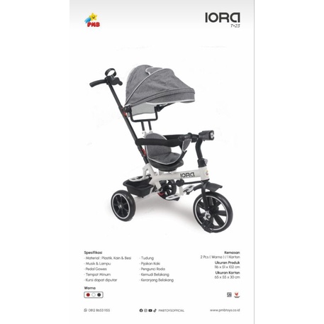 Sepeda Anak PMB IORA T23 T 23 TRICYCLE anak