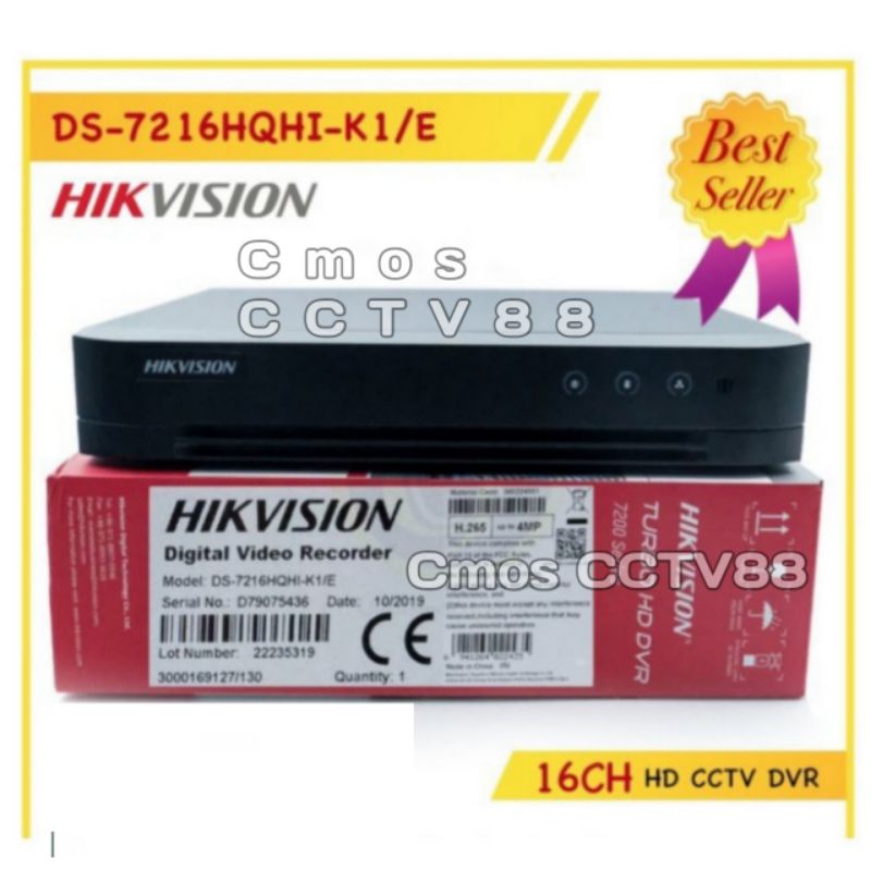 DVR HIKVISION 16CHANNEL 5MP DS-7216HQHI-K1/E