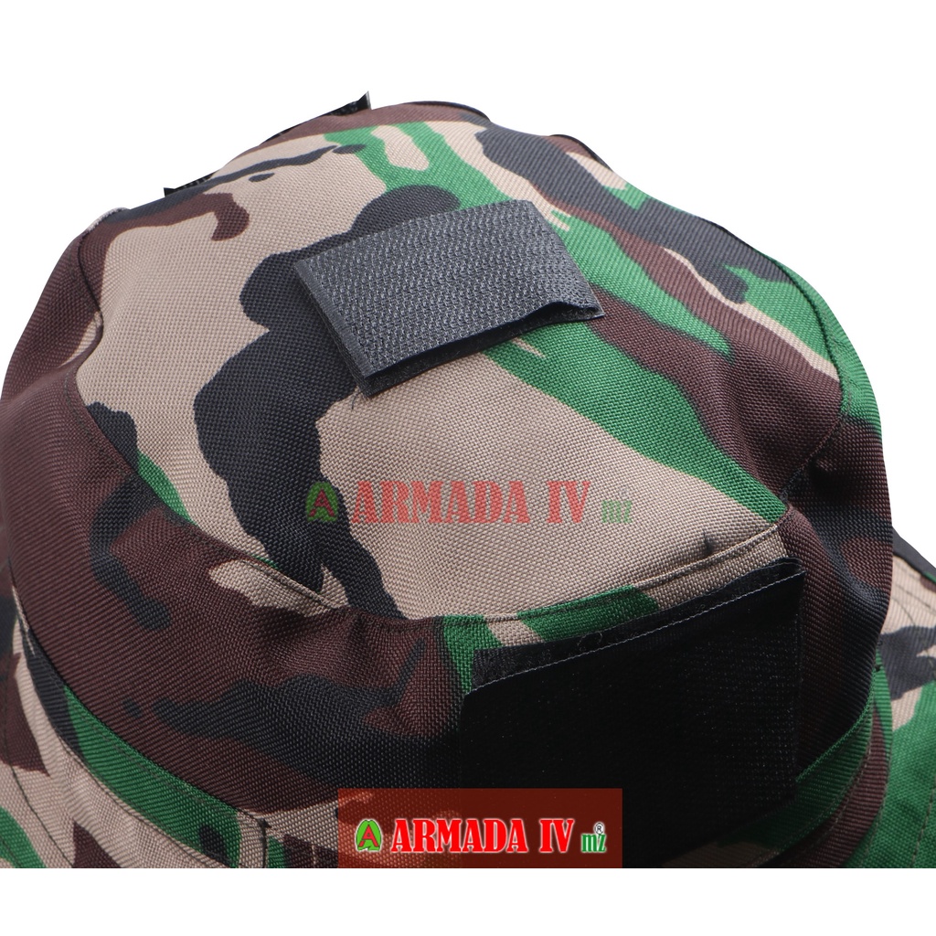 Topi Rimba Tactical Velcro Pelbet Malvinas Topi Rimba Army