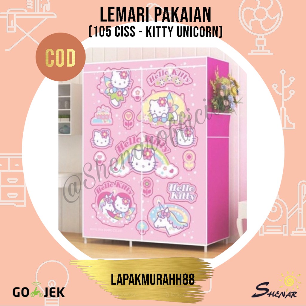 LEMARI PAKAIAN KARAKTER 3D/LEMARI BAJU PORTABLE/LEMARI ANAK SERBAGUNA 105 CISS DISNEY, LAPAKMURAHH88