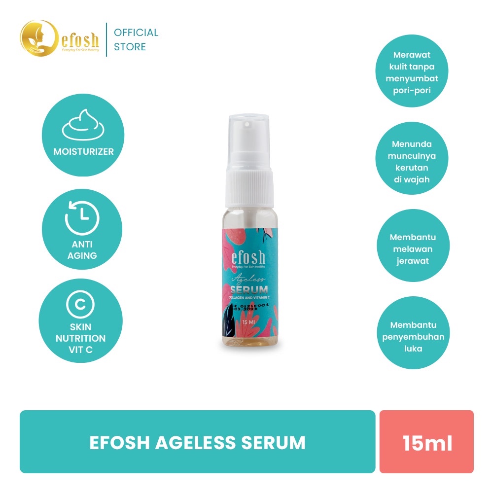 EFOSH Serum Ageless 15 ML - Perawatan Wajah Normal, Kering & Berminyak