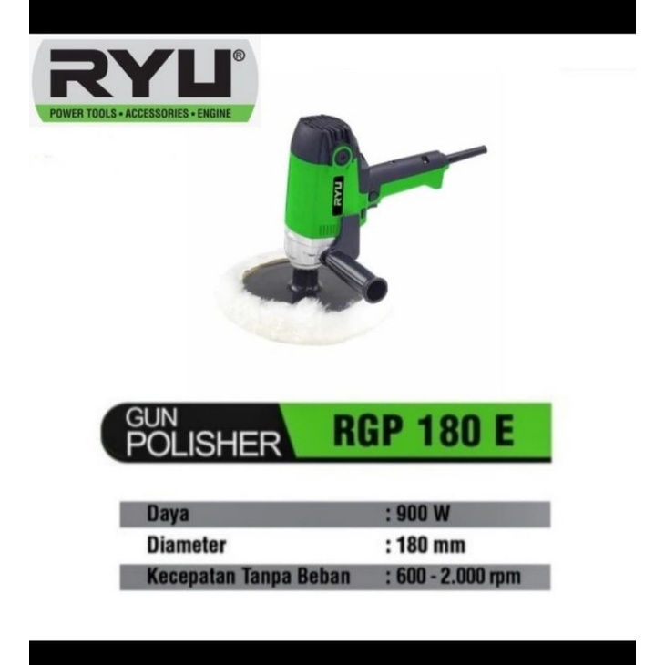 Ryu RGP180E Mesin Poles 7" 180mm Polisher 7 inci 900W RGP 180E