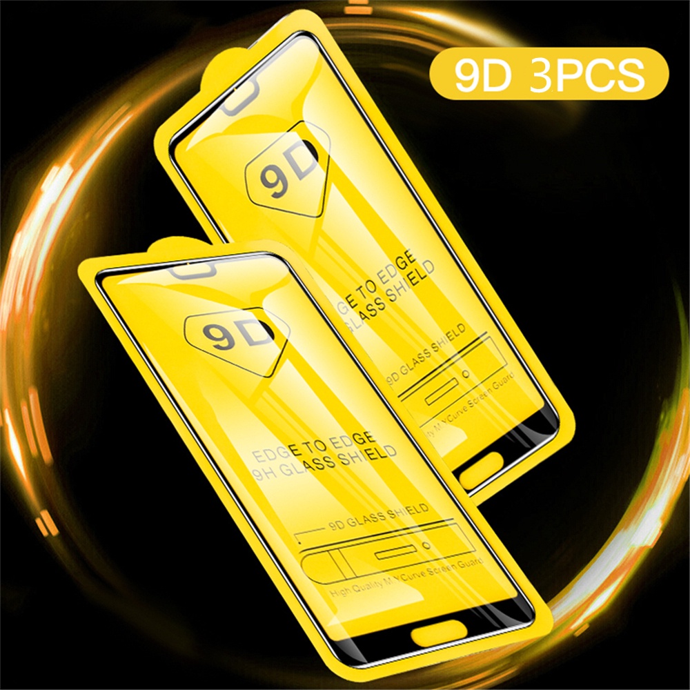 3pcs Pelindung Layar Tempered Glass Untuk Huawei P10 P20 P30 Pro Lite P40 Lite E Nova 5T P Smart S Pro Plus 2021 2019 2018 Y5P Y6P Y7P Y8P 2020