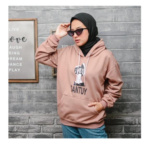 HOODIE UNISEX SANTUY TEBAL PREMIUM TERBARU,