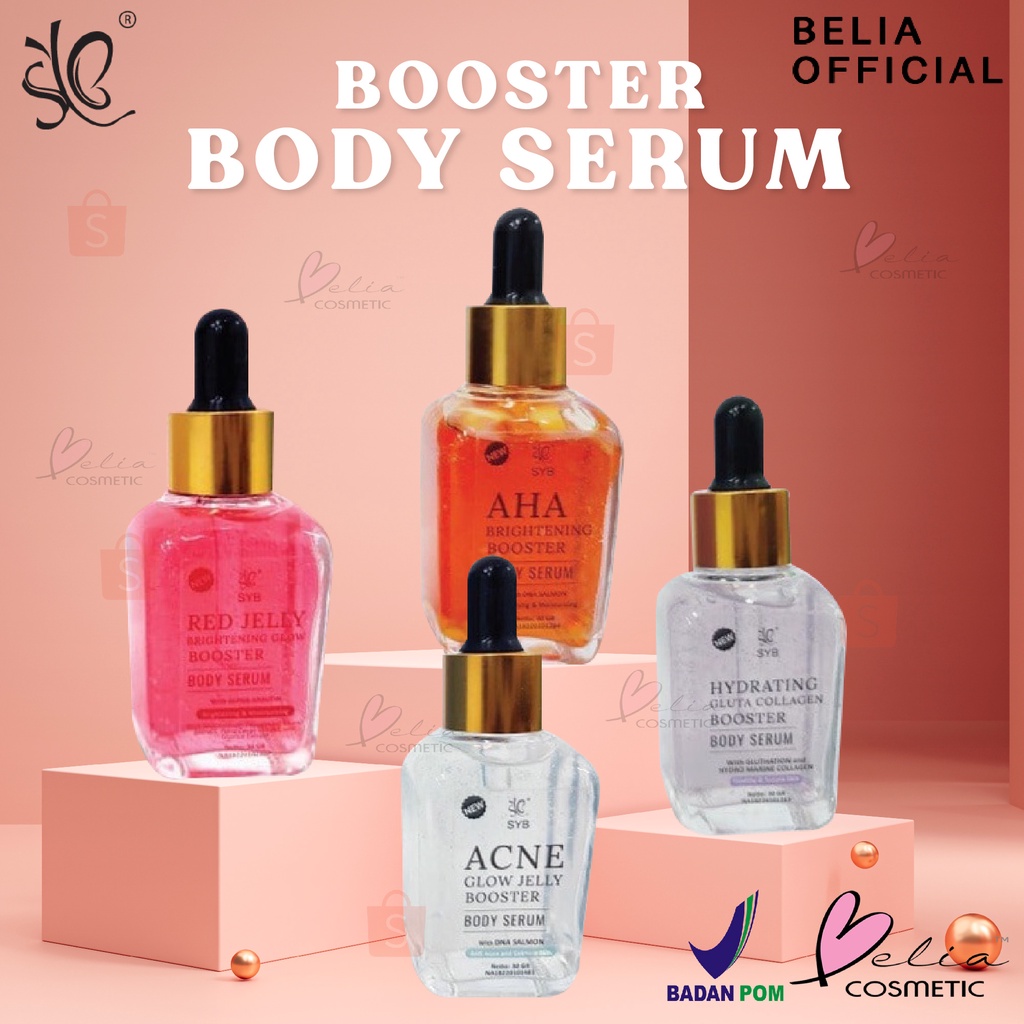 ❤ BELIA ❤ SYB BODY SERUM AHA BRIGHTENING | ACNE GLOW JELLY BOOSTER | RED JELLY BRIGHTENING GLOW | HYDRATING GLUTA COLLAGEN (✔️BPOM)