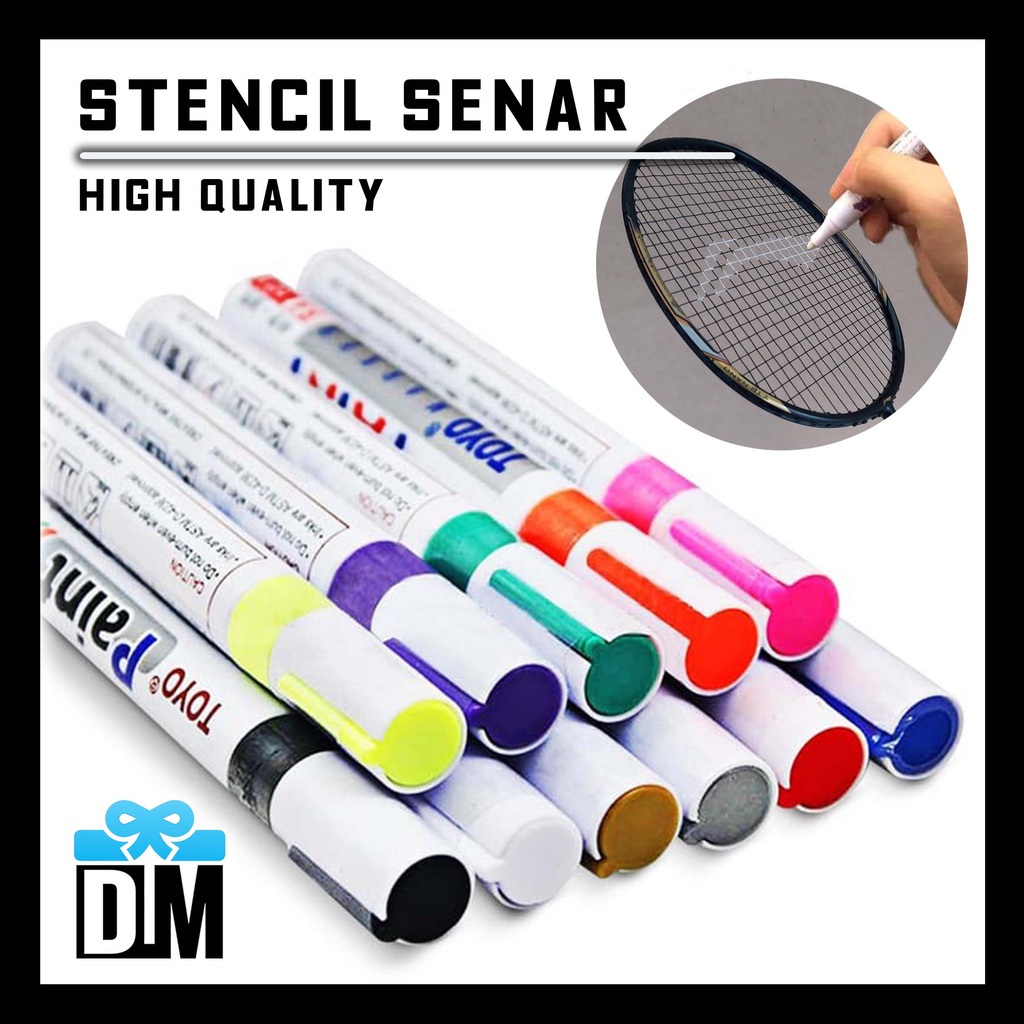 

Stencil Senar Cat Tinta Raket Badminton Spidol Toyo Paint Marker Original Penanda Segala Jenis Bahan